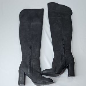 Kenneth Cole Black Suede Over The Knee Jack Boots Women's Size 7.5